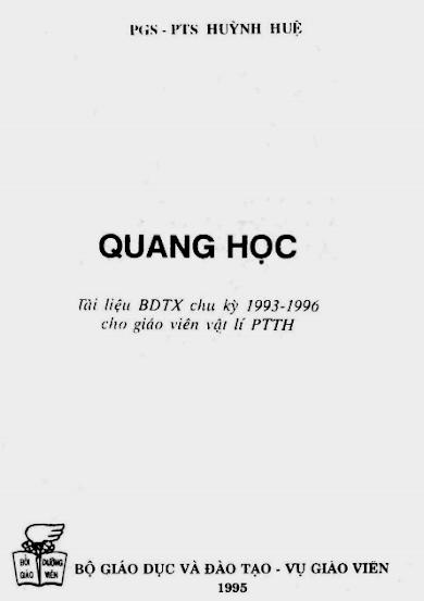 Quang Học (NXB Giáo Dục 1995) - Huỳnh Huệ, 189 Trang