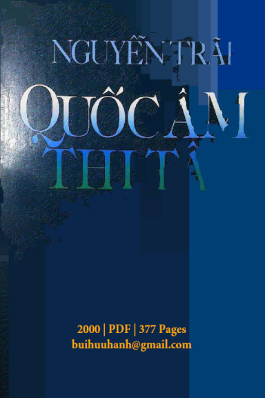 Quốc Âm Thi Tập (NXB Thuận Hóa 2000) - Nguyễn Trãi, 377 Trang