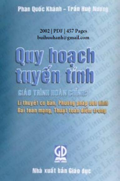 Quy Hoạch Tuyến Tính (NXB Giáo Dục 2002) - Phan Quốc Khánh, 457 Trang