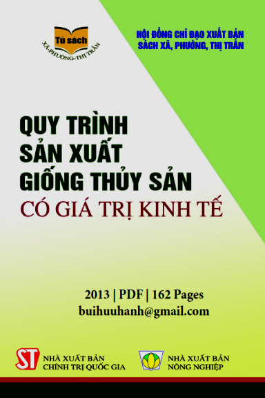 Quy Trình Sản Xuất Giống Thủy Sản Có Giá Trị Kinh Tế (NXB Chính Trị 2013) - Nhiều Tác Giả, 162 Trang