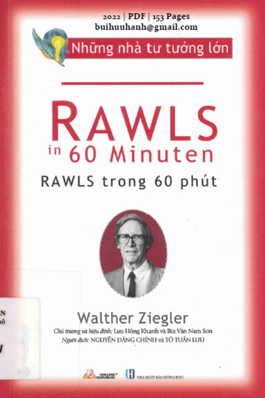 Rawls Trong 60 Phút (NXB Hồng Đức 2022) - Walther Ziegler, 153 Trang