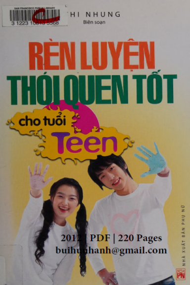 Rèn Luyện Thói Quen Tốt Cho Tuổi Teen (NXB Phụ Nữ 2012) - Thi Nhung, 220 Trang