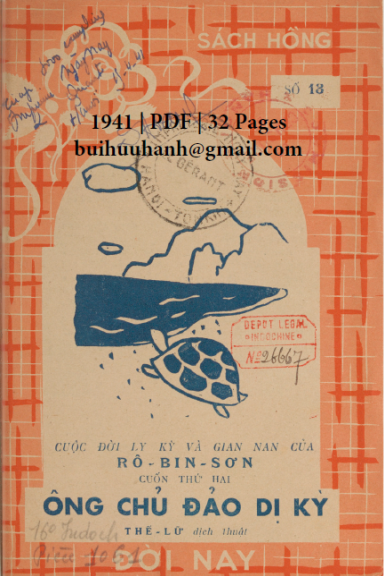 Rô-Bin-Sơn Cuốn 2-Ông Chủ Đảo Dị Kỳ (NXB Đời Nay 1941) - Thế Lữ, 32 Trang