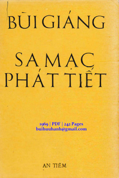 Sa Mạc Phát Tiết (NXB An Tiêm 1969) - Bùi Giáng, 242 Trang