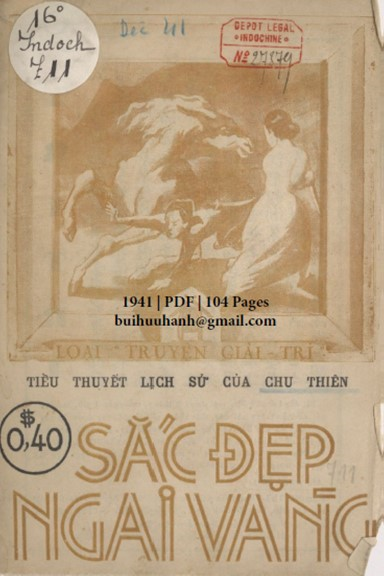 Sắc Đẹp Ngai Vàng (NXB Hàn Thuyên 1941) - Chu Thiên, 104 Trang