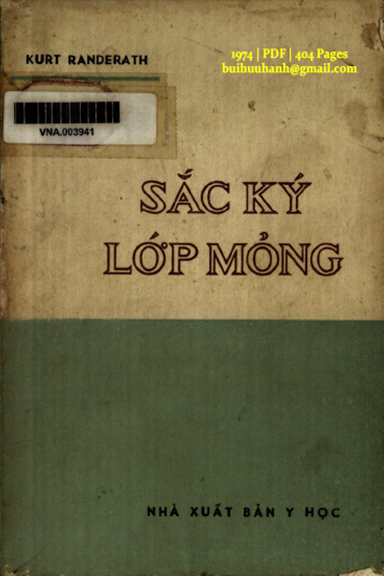 Sắc Ký Lớp Mỏng (NXB Y Học 1974) - Kurt Randerath, 404 Trang