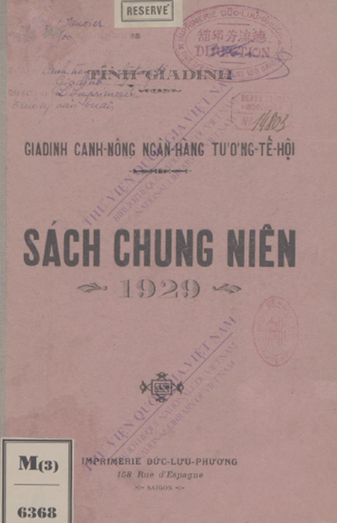 Sách Chung Niên 1929 (NXB Sài Gòn 1929) - Nhiều Tác Giả, 37 Trang