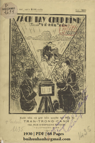 Sách Dạy Chụp Hình (NXB Trần Trọng Cảnh 1930) - Vũ Hữu Côn, 68 Trang