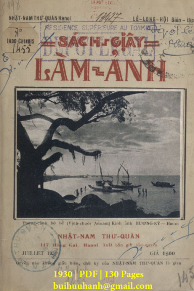 Sách Dạy Làm Ảnh (NXB Nhật Nam 1930) - Lê Long Hội, 130 Trang