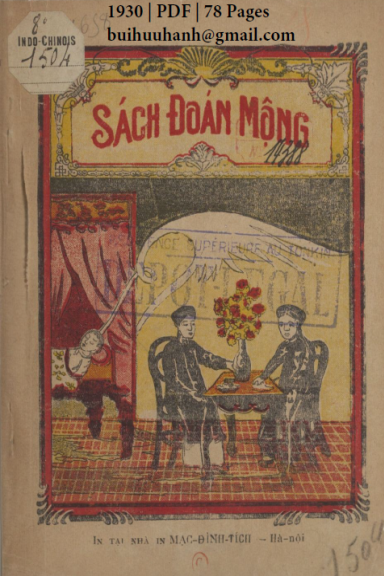 Sách Đoán Mộng (NXB Mạc Đình Tích 1930) - Trần Tứ Quí, 78 Trang