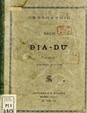 Sách Dư Địa Chí Có Bản Đồ (NXB Qui Nhơn 1926) - Nhiều Tác Giả, 48 Trang