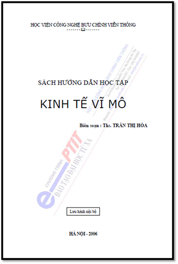 Sách Hướng Dẫn Học Tập Kinh Tế Vĩ Mô (NXB Hà Nội 2006) - Trần Thị Hòa, 175 Trang