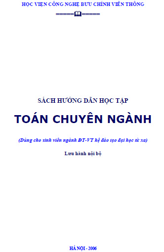 Sách Hướng Dẫn Học Tập Toán Chuyên Ngành (NXB Hà Nội 2006) - Lê Bá Long, 246 Trang