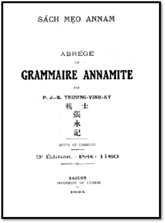 Sách Mẹo Annam (NXB Sài Gòn 1924) - Trương Vĩnh Ký, 124 Trang