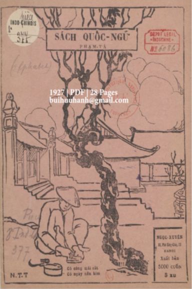 Sách Quốc Ngữ (NXB Ngọc Xuyên 1927) - Phạm Tá, 28 Trang