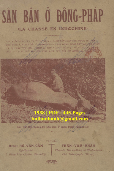 Săn Bắn Ở Đông Pháp (NXB Nguyễn Văn Của 1938) - Hồ Văn Cầm, 445 Trang