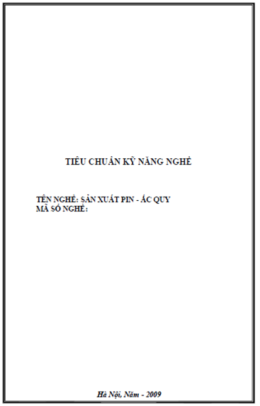 Sản Xuất Pin-Ắc Quy (NXB Hà Nội 2009) - Quản Đình Khoa, 135 Trang