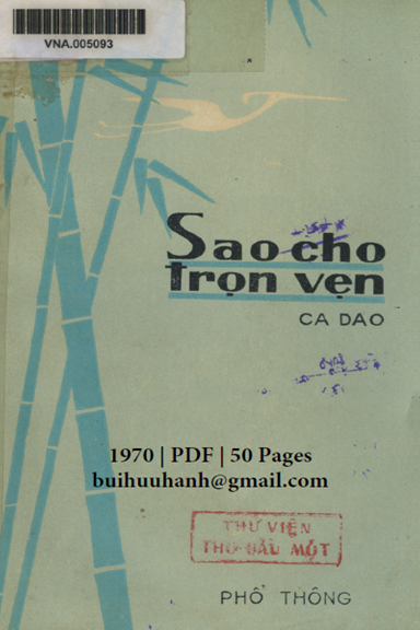 Sao Cho Trọn Vẹn (NXB Phổ Thông 1970) - Nhiều Tác Giả, 50 Trang