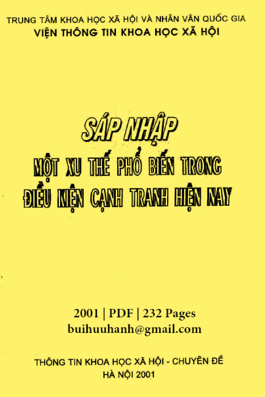 Sáp Nhập Một Xu Thế Phổ Biến Trong Điều Kiện Cạnh Tranh Hiện Nay - Nguyễn Thị Luyến, 232 Trang