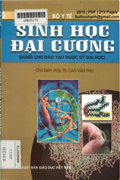 Sinh Học Đại Cương (NXB Giáo Dục 2015) - Cao Văn Thu, 213 Trang