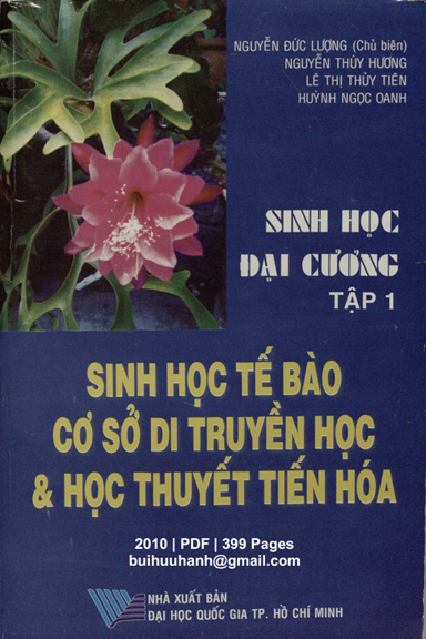 Sinh Học Đại Cương Tập 1 (NXB Đại Học Quốc Gia 2010) - Nguyễn Đức Lượng, 399 Trang