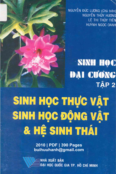 Sinh Học Đại Cương Tập 2 (NXB Đại Học Quốc Gia 2010) - Nguyễn Đức Lượng, 390 Trang