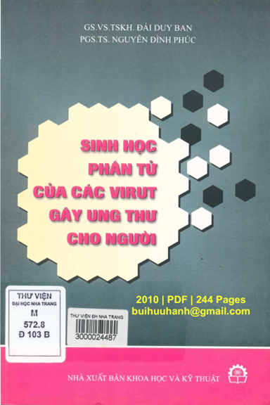 Sinh Học Phân Tử Của Các Virut Gây Ung Thư Cho Người (NXB Khoa Học Kỹ Thuật 2010) - Đái Duy Ban