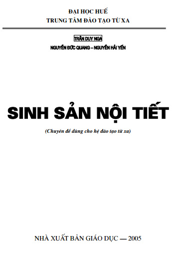 Sinh Sản Nội Tiết (NXB Giáo Dục 2005) - Trần Duy Nga, 47 Trang