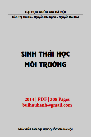 Sinh Thái Học Môi Trường (NXB Đại Học Quốc Gia 2014) - Trần Thị Thu Hà, 308 Trang