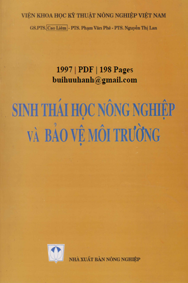 Sinh Thái Học Nông Nghiệp Và Bảo Vệ Môi Trường (NXB Nông Nghiệp 1997) - Cao Liên, 198 Trang