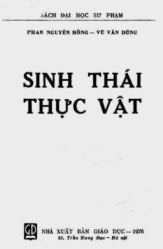 Sinh Thái Thực Vật (NXB Giáo Dục 1976) - Phan Nguyên Hồng, 304 Trang
