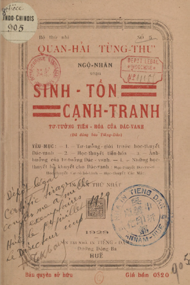 Sinh Tồn Cạnh Tranh (NXB Tiếng Dân 1929) - Ngộ Nhân, 52 Trang