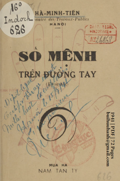 Số Mệnh Trên Đường Tay (NXB Cộng Lực 1941) - Hà Minh Tiến, 72 Trang