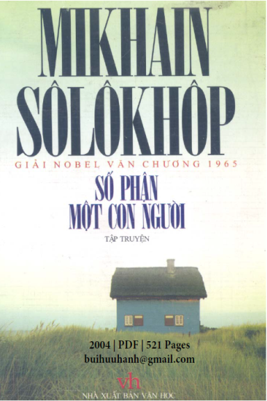 Số Phân Một Con Người (NXB Văn Học 2004) - Mikhain Sholokhov, 521 Trang