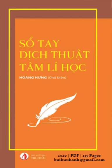 Sổ Tay Dịch Thuật Tâm Lí Học (NXB Tri Thức 2020) - Hoàng Hưng, 135 Trang