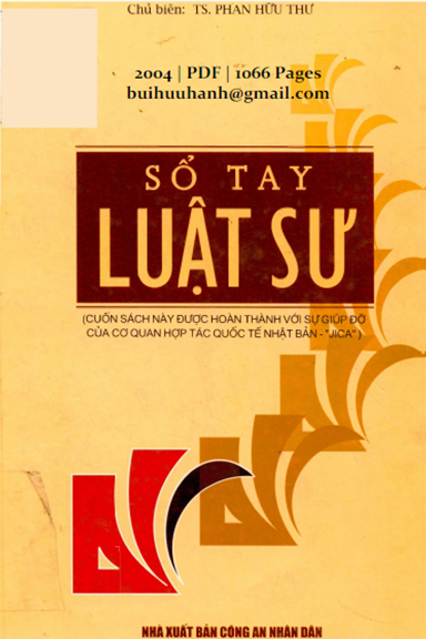 Sổ Tay Luật Sư (NXB Công An 2004) - Phan Hữu Thư, 1066 Trang