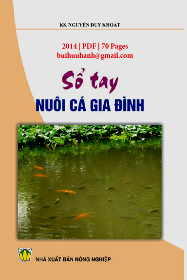 Sổ Tay Nuôi Cá Gia Đình (NXB Nông Nghiệp 2014) - Nguyễn Duy Khoát, 70 Trang
