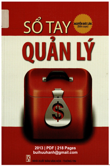 Sổ Tay Quản Lý (NXB Văn Hóa Thông Tin 2013) - Nguyễn Đức Lân, 218 Trang