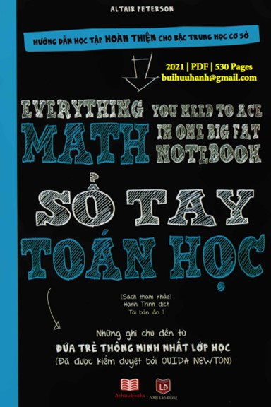 Sổ Tay Toán Học (NXB Lao Động 2021) - Altair Peterson, 530 Trang