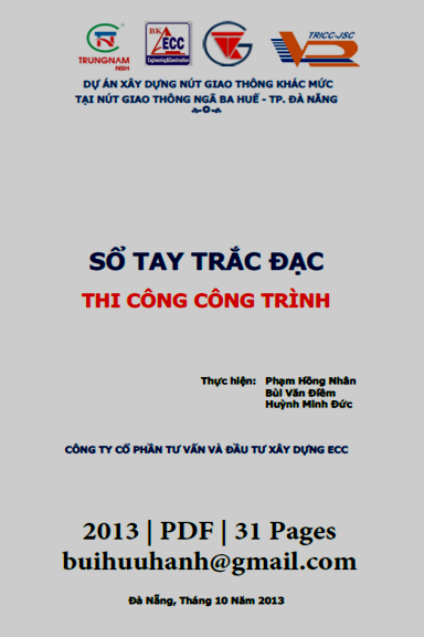 Sổ Tay Trắc Đạc Thi Công Công Trình (NXB Đà Nẵng 2013) - Phạm Hồng Nhân, 31 Trang