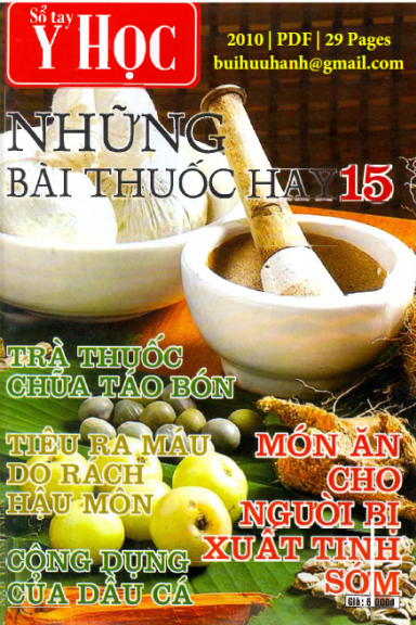 Sổ Tay Y Học-Những Bài Thuốc Hay 15 (NXB Thanh Niên 2010) - Nguyễn Công Đức, 29 Trang