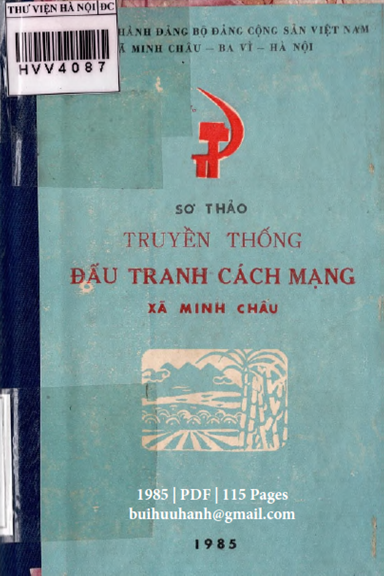 Sơ Thảo Truyền Thống Đấu Tranh Cách Mạng Xã Minh Châu (NXB Hà Nội 1985) - Nguyễn Xuân Thiềng