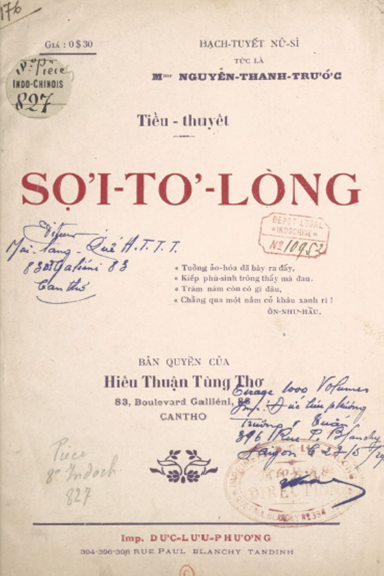 Sợi Tơ Lòng (NXB Đức Lưu Phương 1929) - Nguyễn Thanh Trước, 40 Trang