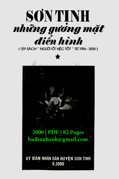 Sơn Tịnh Những Gương Mặt Điển Hình (NXB Quảng Ngãi 2000) - Nhiều Tác Giả, 82 Trang
