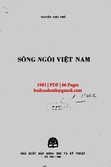 Sông Ngòi Việt Nam (NXB Khoa Học Kỹ Thuật 1983) - Nguyễn Viết Phổ, 66 Trang