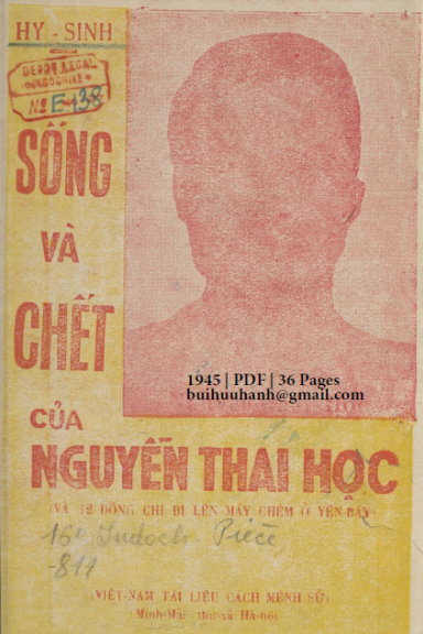 Sống Và Chết Của Nguyễn Thái Học (NXB Minh Hải Thư Xã 1945) - Hy Sinh, 36 Trang