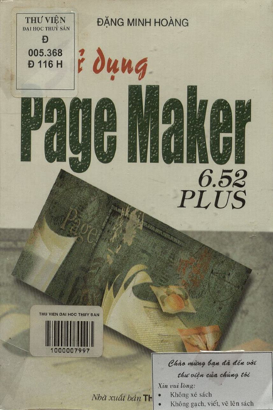 Sử Dụng PageMaker 6.52 Plus (NXB Thống Kê 2000) - Đặng Minh Hoàng, 236 Trang