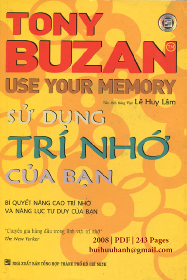 Sử Dụng Trí Nhớ Của Bạn (NXB Tổng Hợp 2008) - Tony Buzan, 243 Trang