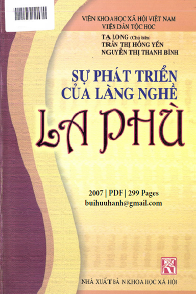 Sự Phát Triển Của Làng Nghề La Phù (NXB Khoa Học Xã Hội 2007) - Tạ Long, 299 Trang