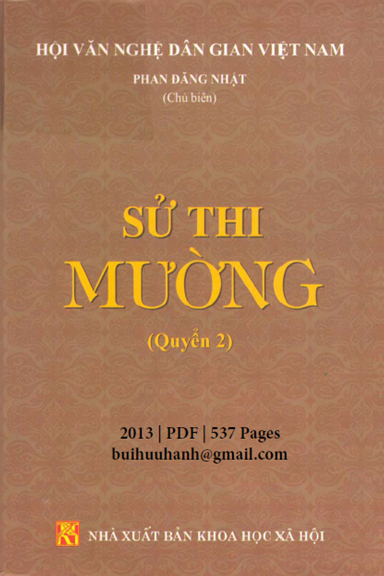 Sử Thi Mường Quyền 2 (NXB Khoa Học Xã Hội 2013) - Phan Đăng Nhật, 537 Trang